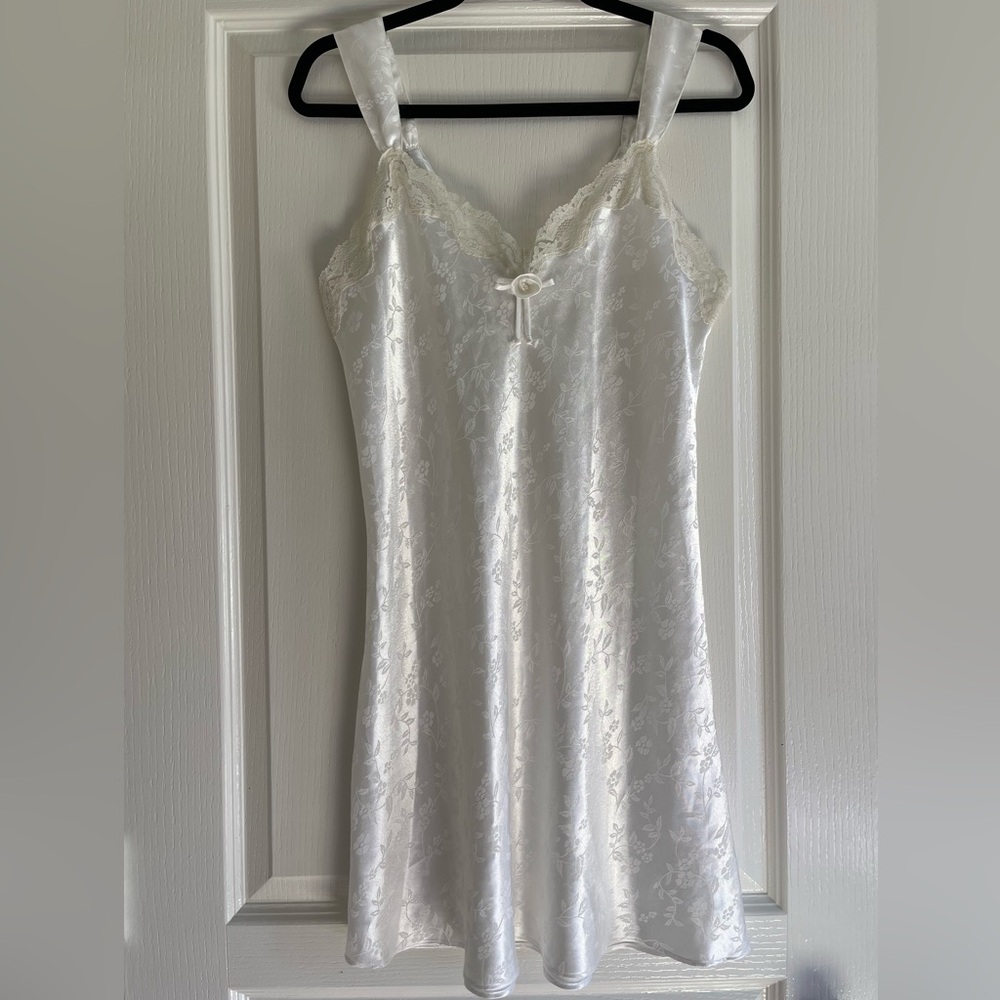 Beautiful Patterned White Slip Dress